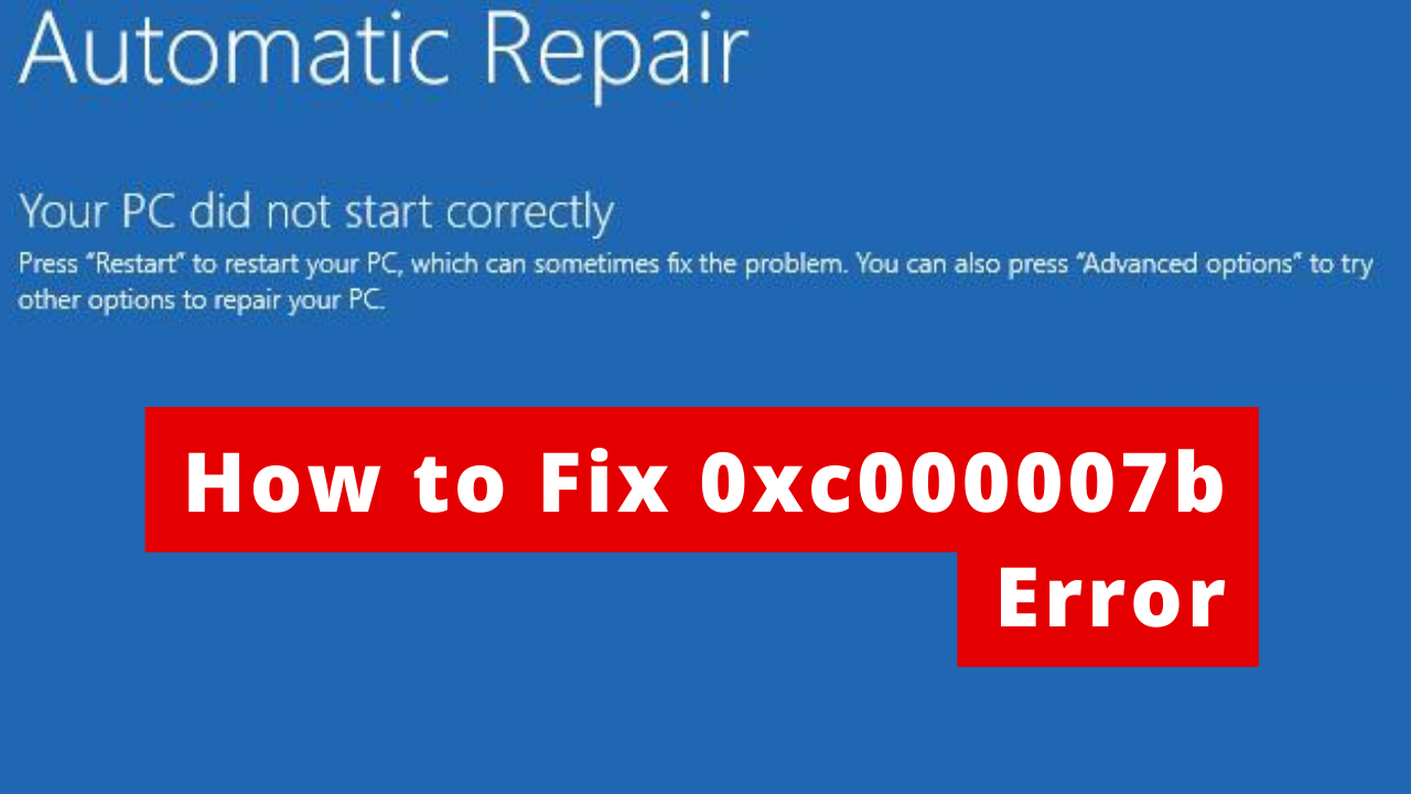 How to fix 0xc000007b